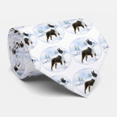 Noel Boston Terrier Stropdas (Opgerold)