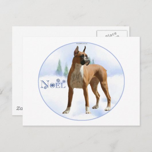 Noel Boxer Feestdagenkaart (Voorkant / Achterkant)