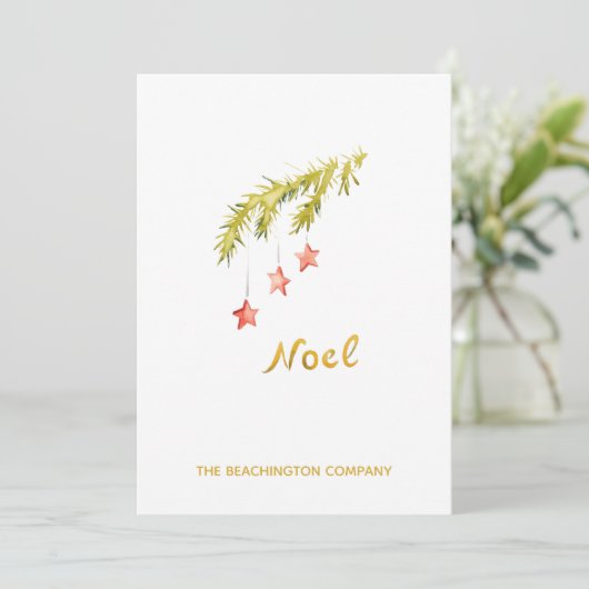 *~* NOEL Branch Corporate Business Holiday Card (Staand voorkant)