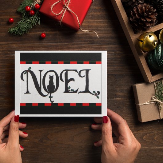 Noel Cat Christmas-Kaart Feestdagen Kaart