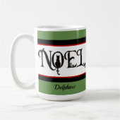 Noel Cat Silhouette Gepersonaliseerde Kerstmis Koffiemok (Links)