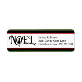 Noel Cat Vakantie retour adreslabels Etiket