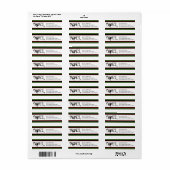 Noel Cat Vakantie retour adreslabels Etiket (Full Sheet)