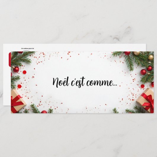 Noel c'est comme... Carte à QR code surprise (Voorkant / Achterkant)