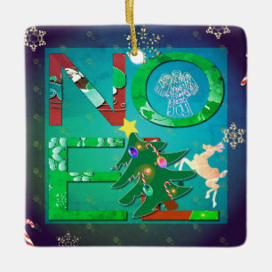 Noel Christmas + Foto Keramisch Ornament