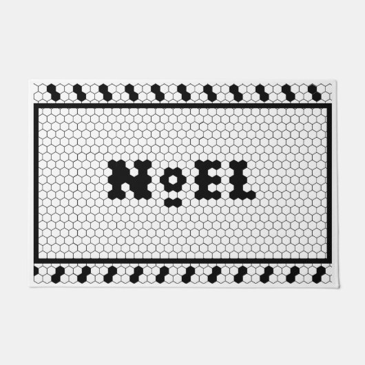 Noel Christmas Fun Boerderij Tegel Design Deurmat (Voorkant)
