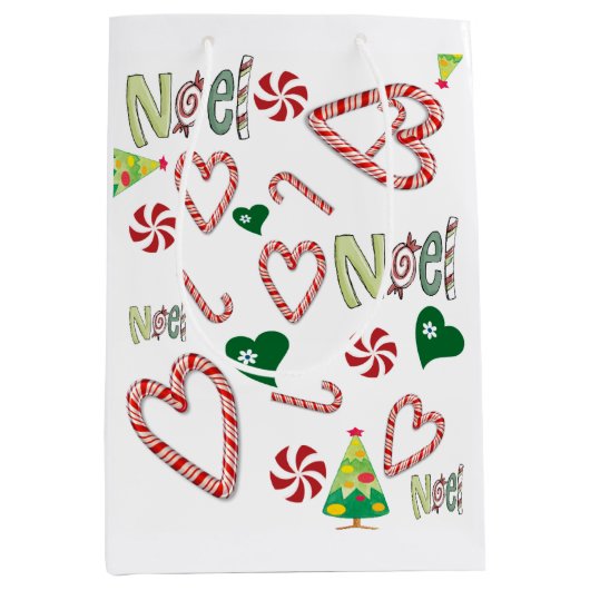 Noel Christmas Gift Tassen Medium Cadeauzakje (Voorkant)