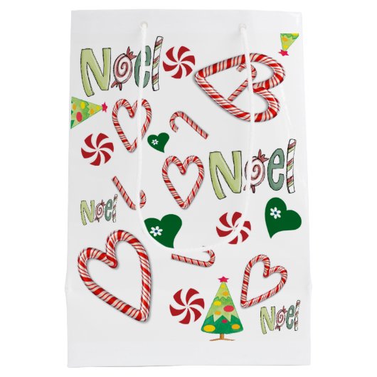 Noel Christmas Gift Tassen Medium Cadeauzakje (Achterkant)