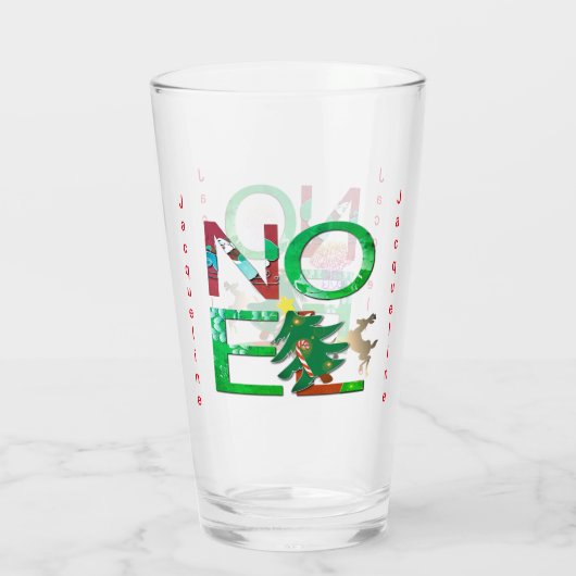 Noel Christmas Glass Cup Glas (Achterkant)