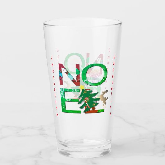 Noel Christmas Glass Cup Glas (Voorkant)