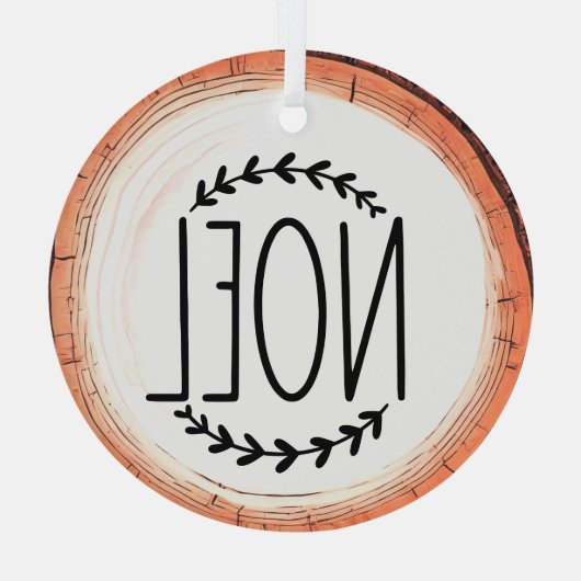 Noel Christmas Holiday Glas Ornament (Achterkant)