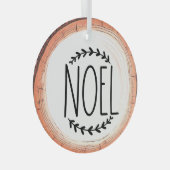Noel Christmas Holiday Glas Ornament (Voorkant Rechts)