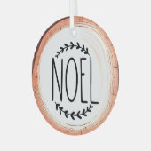 Noel Christmas Holiday Glas Ornament (Voorkant links)