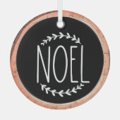 Noel Christmas Holiday Glas Ornament (Voorkant)
