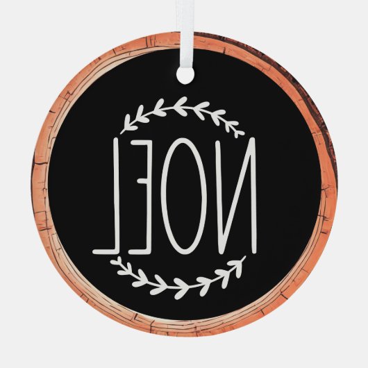 Noel Christmas Holiday Glas Ornament (Achterkant)