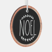 Noel Christmas Holiday Glas Ornament (Voorkant Rechts)