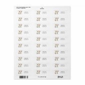 Noel Christmas holiday gold retour adres labels (Full Sheet)