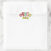 Noel Colorful Kerstmis Ronde Sticker (Tas)