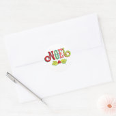 Noel Colorful Kerstmis Ronde Sticker (Envelop)