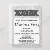 Noel Company Kerstparty Grey Silver Glitter Kaart (Voorkant)