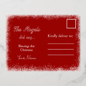 Noël de Engelen hebben gezegd Folie Feestdagen Briefkaart (Achterkant)