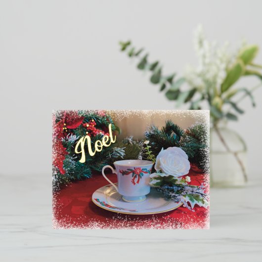 Noël de Engelen hebben gezegd Folie Feestdagen Briefkaart (Staand Voorkant)