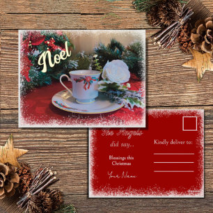 Noël de Engelen hebben gezegd Folie Feestdagen Briefkaart