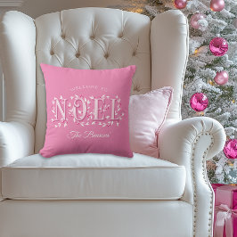 Noel Decoratief Roze Wit Gepersonaliseerde Kerst Kussen