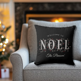 Noel Decoratief Zwart Rood Gepersonaliseerde Kerst Kussen