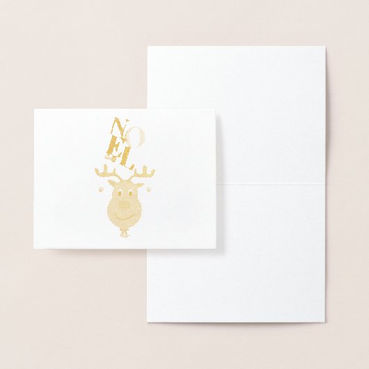 Noel Deer Bells Bauble Rudolf Sneeuwvlokken Kerstm Folie Kaarten (Display)