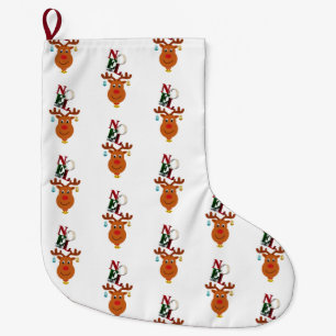 Noel Deer Bells Bauble Rudolf Sneeuwvlokken Kerstm Grote Kerstsok