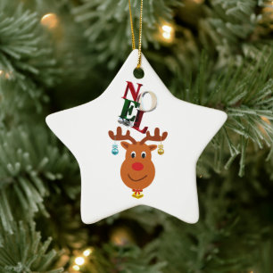 Noel Deer Bells Bauble Rudolf Sneeuwvlokken Kerstm Keramisch Ornament