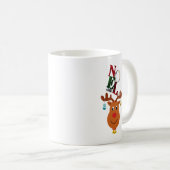 Noel Deer Bells Bauble Rudolf Sneeuwvlokken Kerstm Koffiemok (Voorkant rechts)