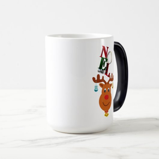 Noel Deer Bells Bauble Rudolf Sneeuwvlokken Kerstm Magische Mok (Voorkant rechts)