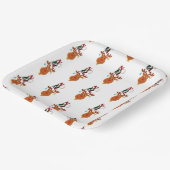 Noel Deer Bells Bauble Rudolf Sneeuwvlokken Kerstm Papieren Bordje (Gebogen)