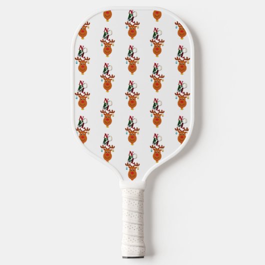 Noel Deer Bells Bauble Rudolf Sneeuwvlokken Kerstm Pickleball Paddle (Voorkant)