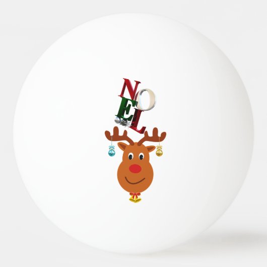 Noel Deer Bells Bauble Rudolf Sneeuwvlokken Kerstm Pingpongbal (Voorkant)