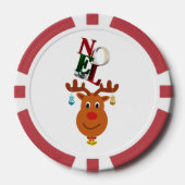 Noel Deer Bells Bauble Rudolf Sneeuwvlokken Kerstm Poker Chips (Voorkant)