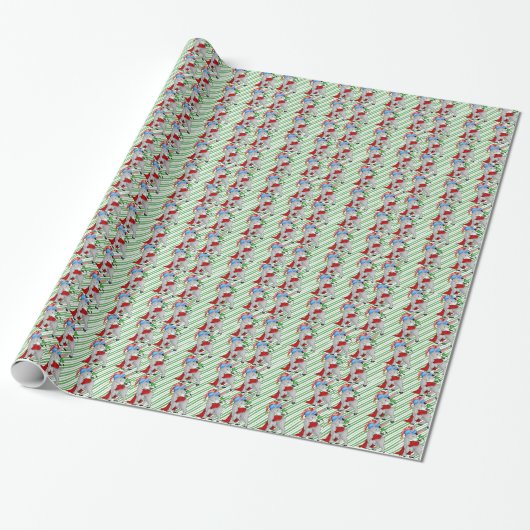 Noel Donkey Wrapping Paper Cadeaupapier (Uitgerold)