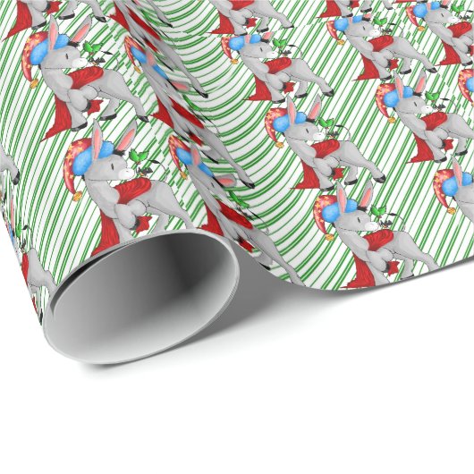 Noel Donkey Wrapping Paper Cadeaupapier (Rol Hoek)