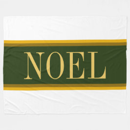 NOEL Elegant Bos Groen Bruin Witte Strepen Fleece Deken