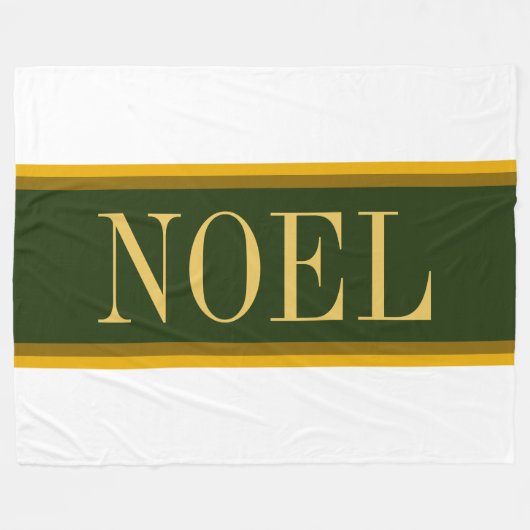 NOEL Elegant Bos Groen Bruin Witte Strepen Fleece Deken (Voorkant (Horizontaal))