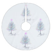 Noel elegant pastel kerstboom kerstboom rok (Voorkant)