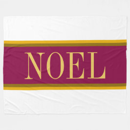 NOEL Elegante Feestelijke Bourgondische Rode Witte Fleece Deken
