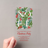NOEL Elegante Groene Kerst Acryl Uitnodigingen (Insitu (Draagbaar))