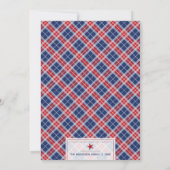 Noel Fair Winds Nautical Red Blue Pset Kerstmis Feestdagenkaart (Achterkant)