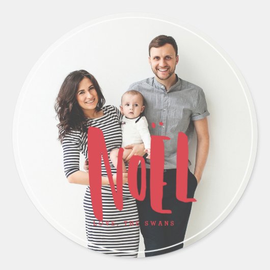 Noel Family Photo Sticker (Voorkant)