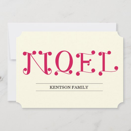 NOEL FEESTDAGENKAART (Voorkant)