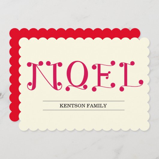 NOEL FEESTDAGENKAART (Voorkant / Achterkant)