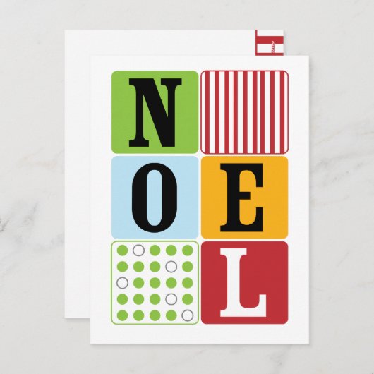 NOEL FEESTDAGENKAART (Voorkant / Achterkant)